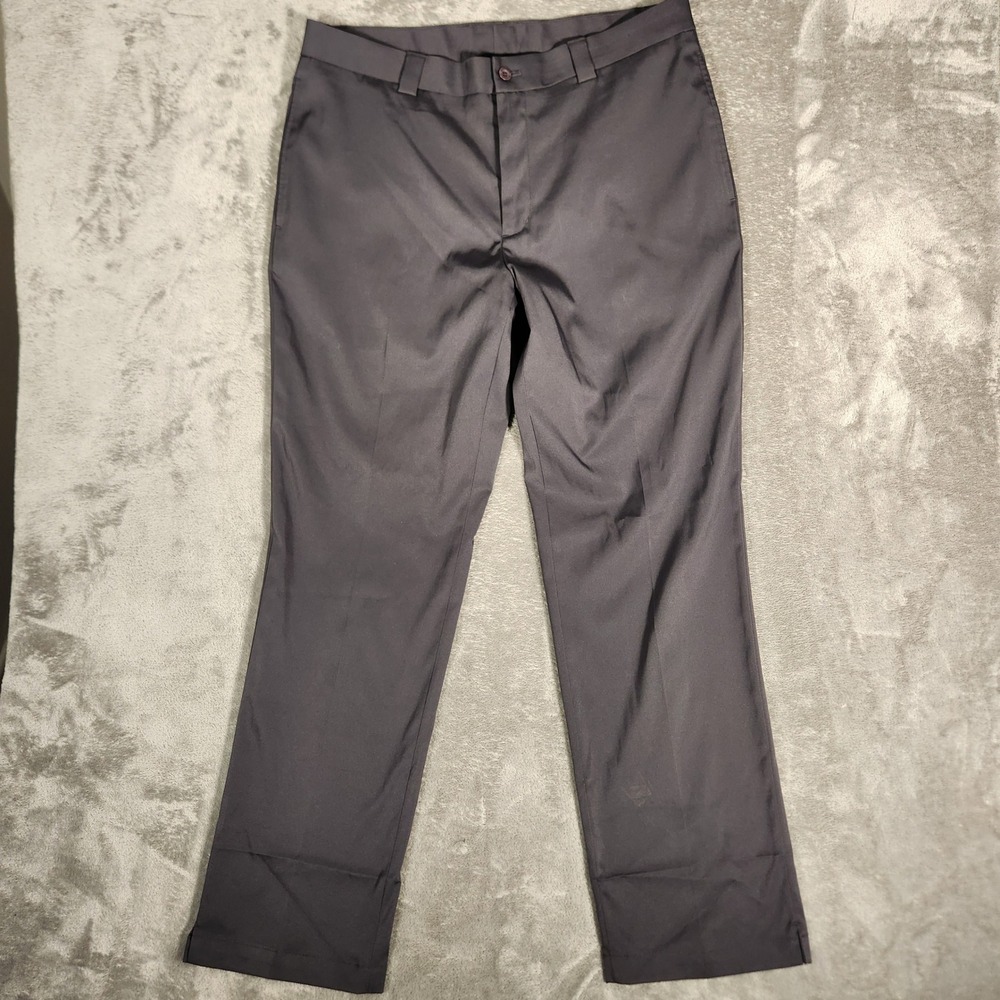 Slazenger Golf Pants Men's‎ 35X32 Gray Flat Front Polyester Spandex